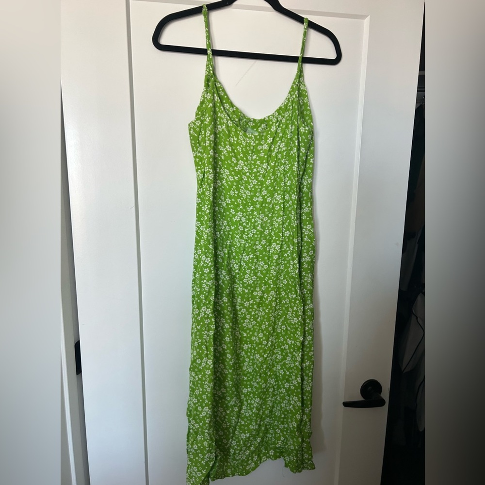 Reformation green floral slip dress - Picture 2 of 4